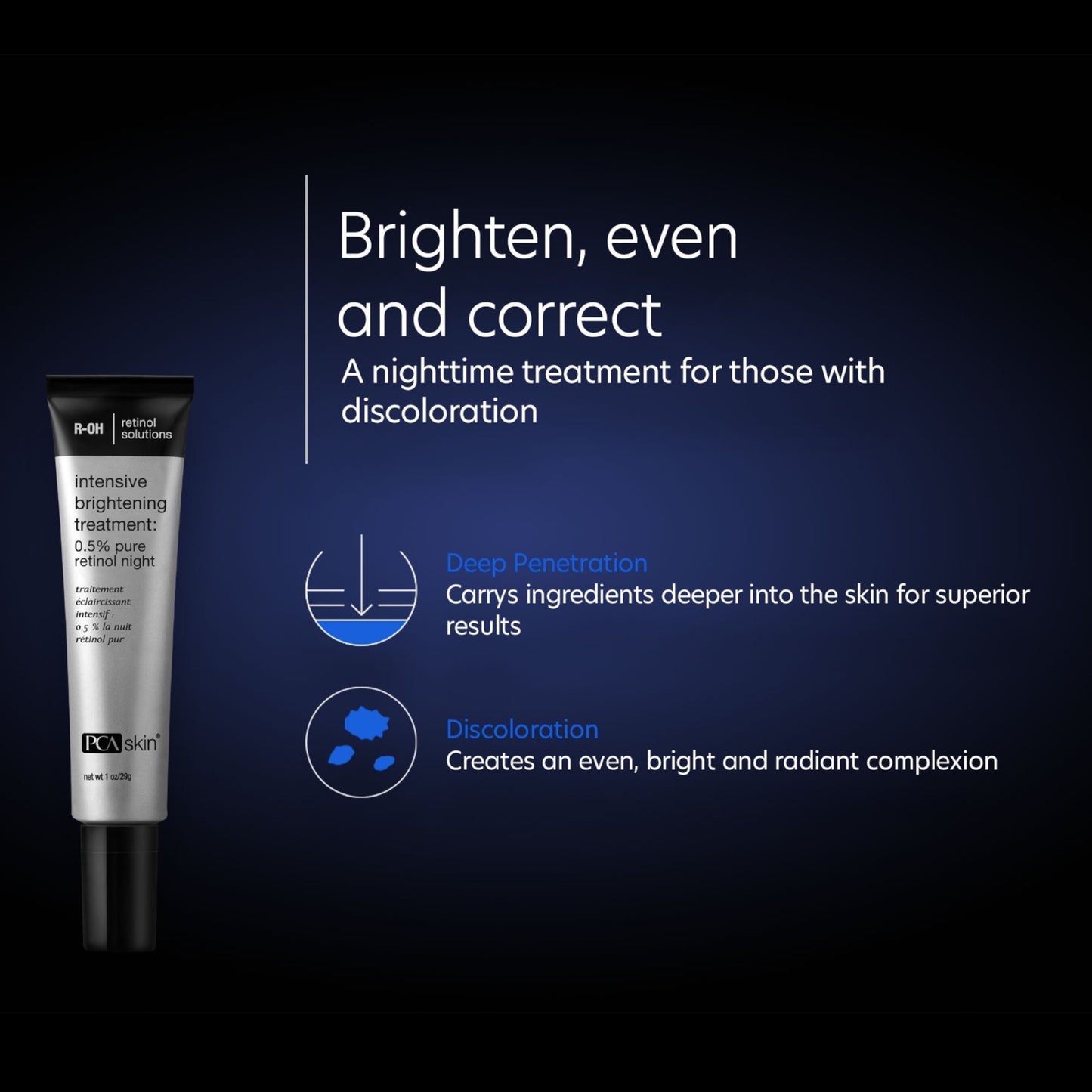 Intensive Brightening Treatment: 0.5% pure retinol